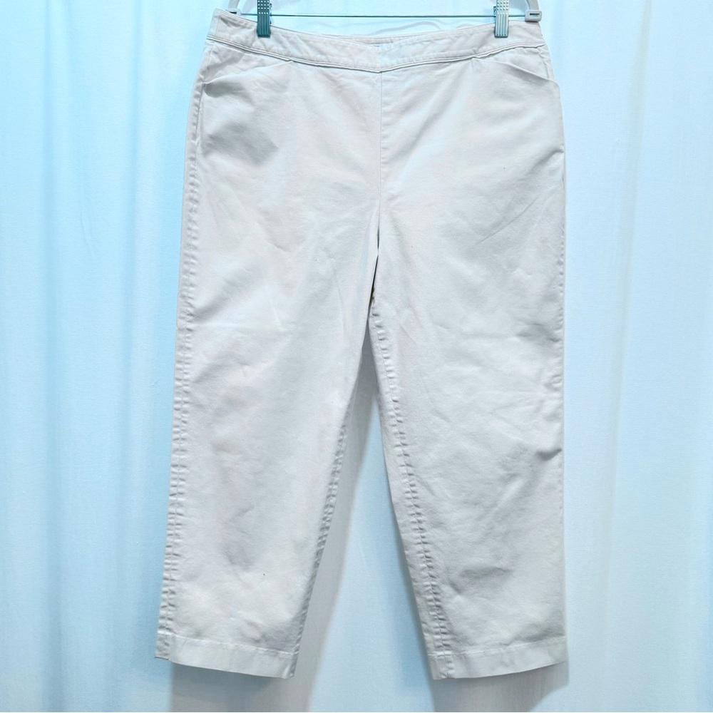 Talbots Petite Woman’s White Crop Pants, Box 16P